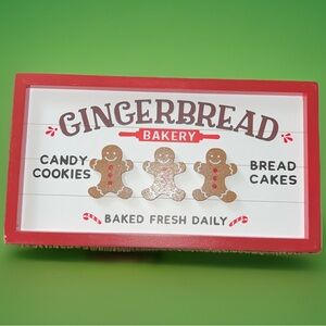 Gingerbread Bakery Wall Art - Red and Brown